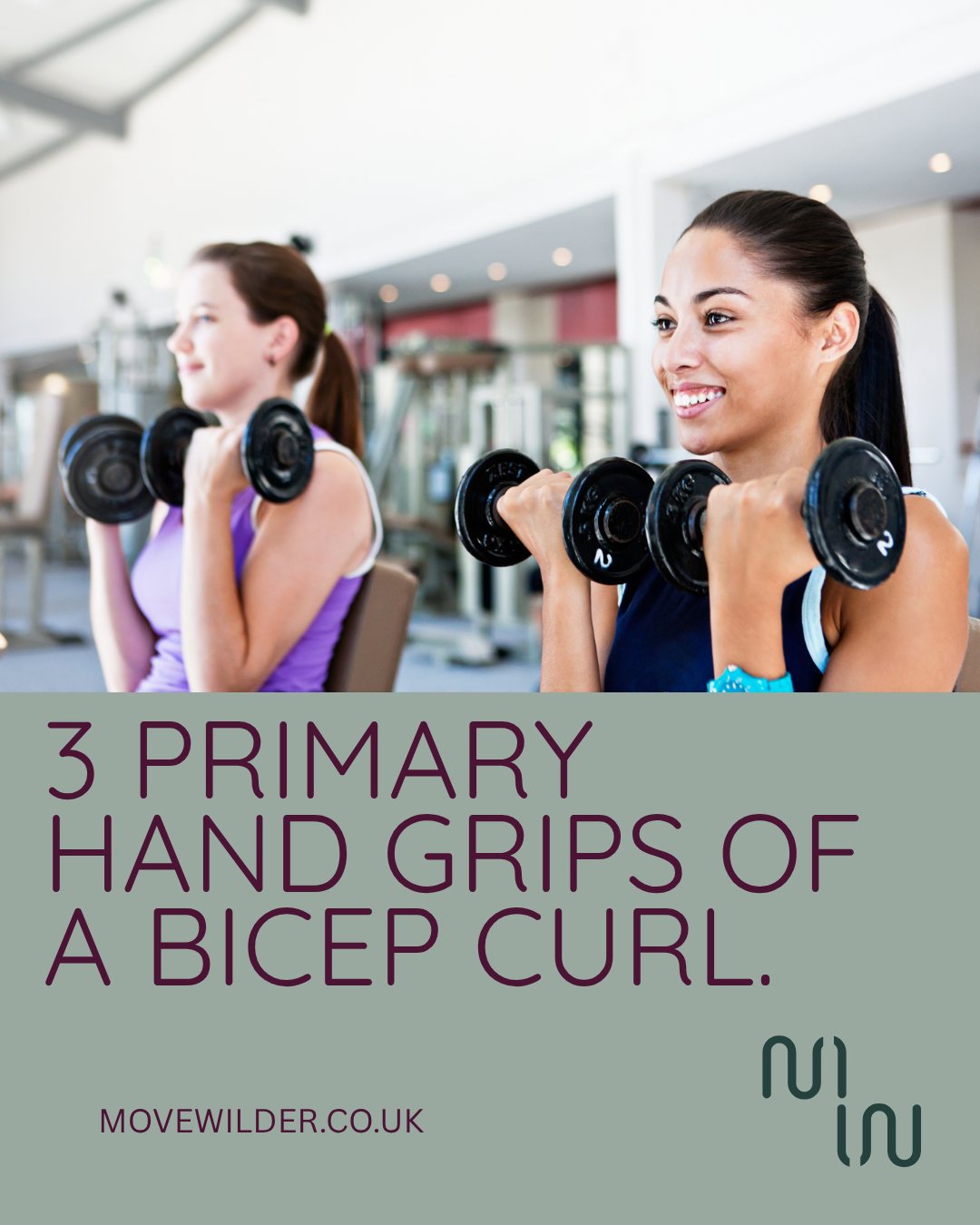 💪 The 3 Main Hand Grips for Better Bicep Curls
Did you know that simply changing your grip can target different muscles in your arms?
1️⃣ Supinated Grip (Palms Up)
The classic bicep curl. This grip places the greatest emphasis on the biceps brachii, helping to build size and strength.
Pro tip: Start with a neutral grip and rotate your palms upwards as you curl to maximise the squeeze at the top.
2️⃣ Neutral Grip (Hammer Curl)
With your palms facing each other, the focus shifts to the brachialis and brachioradialis, helping build thicker arms and stronger forearms.
3️⃣ Pronated Grip (Reverse Curl)
Palms face down, placing greater emphasis on the forearms while still strengthening the biceps. Great for improving grip strength and balanced arm development.
Changing your grip is a simple way to get more from your strength training and ensure you're building well-rounded upper body strength—not just bigger biceps.
Want to learn more about resistance training, Pilates, and building functional strength? We'd love to help.
🌿 Visit movewilder.co.uk or contact Hannah at hannah@movewilder.co.uk.
#StrengthTraining #BicepCurls #UpperBodyWorkout #FunctionalStrength #MoveWilder #StrengthAndMobility #ArmWorkout #FitnessTips #MuscleBuilding #HomeWorkout #GymTips