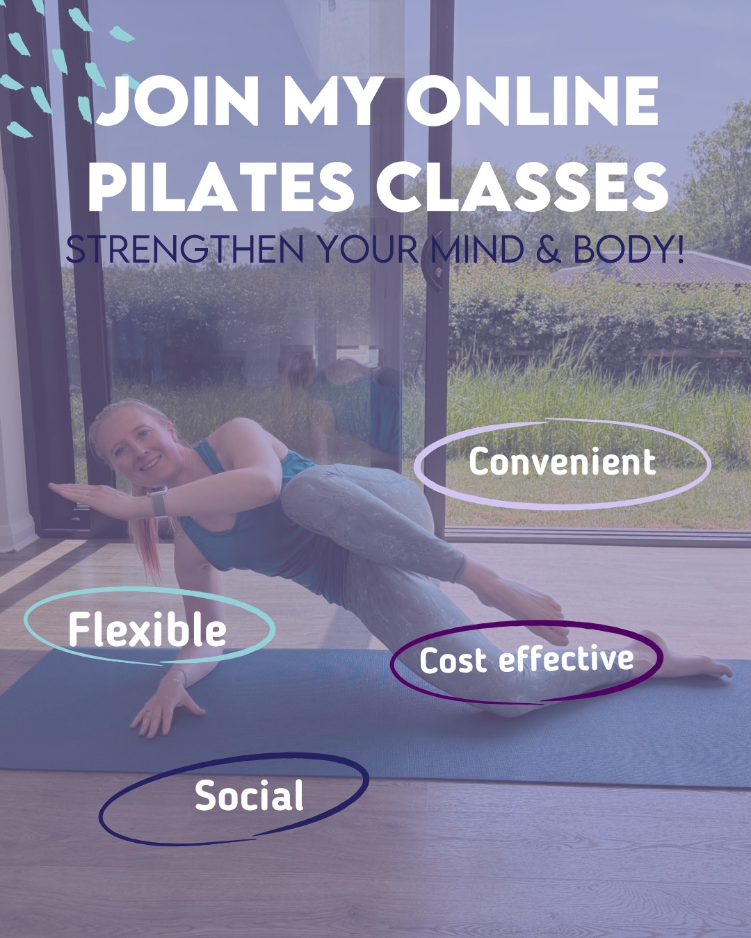 Join My Online Pilates Classes - Second Month FREE!
Are you looking to improve your strength, flexibility and overall wellness? Join my online Pilates classes from the comfort of your own home!
With my virtual classes, you'll get expert instruction to guide you through low-impact Pilates exercises that will tone your muscles, increase mobility, and reduce stress. Whether you're a beginner or experienced with Pilates, my classes cater to all levels.
As well as live classes five times a week you get access to my On Demand studio library which includes playlists for back care, beginners, Flow, sport specific and relaxation plus many more!
And as a special offer for new students, you'll get your second month of unlimited classes absolutely FREE when you sign up this month!
Some benefits of my online Pilates classes:
✨ Convenience - Exercise from home on your schedule
✨ Personal Attention – Live classes on Zoom so you still get feedback on your form
✨ Full Body Workout - Strengthen your core, arms, legs and more
✨ Stress Relief - Calm your mind through controlled movements
Don't miss out on this opportunity to kickstart your Pilates journey and invest in your physical and mental well-being. Sign up today and enjoy your first month, with the second month free!
Click the link to claim this limited-time offer: https://movewilder.co.uk/register/virtual-studio-subscription/
Space is limited, so don't wait. I can't wait to see you in my virtual Pilates studio!
#OnlinePilates #PilatesAtHome #VirtualPilates
#MoveWilder #PilatesForEveryone #BeginnerPilates
#HomeWorkout #MindBodyMovement #FeelStronger
#CoreStrength #MobilityTraining #StressRelief