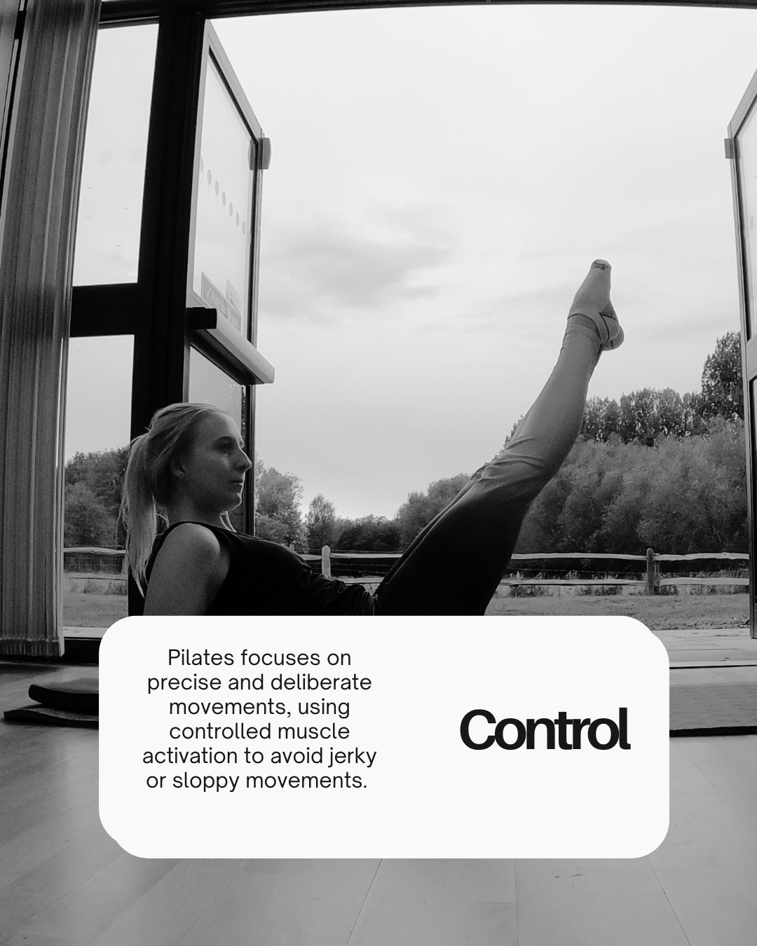 Control: Control is at the core of Pilates, originally called “Contrology.” Every movement is performed deliberately and precisely. This ensures safety, effectiveness, and the development of strength and coordination.

#PilatesPrinciples #Contrology #Pilates #MoveWilder #PilatesPractice #MovementControl #MindfulMovement #MovementQuality #CoreStrength #FunctionalMovement #StrengthAndMobility #MoveBetterFeelBetter #PilatesUK #MindBodyConnection #TrainSmart